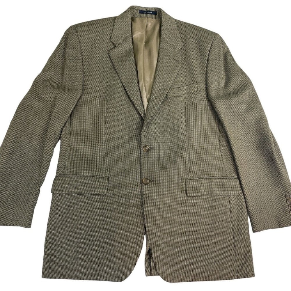 Chaps Ralph Lauren Men's 2 Button Sport Coat Suit Jacket Brown Size 42 Long Wool